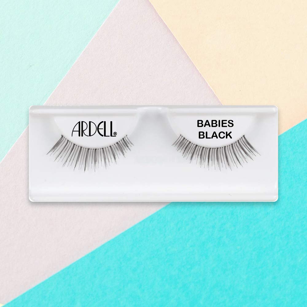 Lavender Ardell False Eyelashes, Babies - Lightweight, Natural Look Strip Lashes with Invisiband for Everyday Wear, 4 Pack
