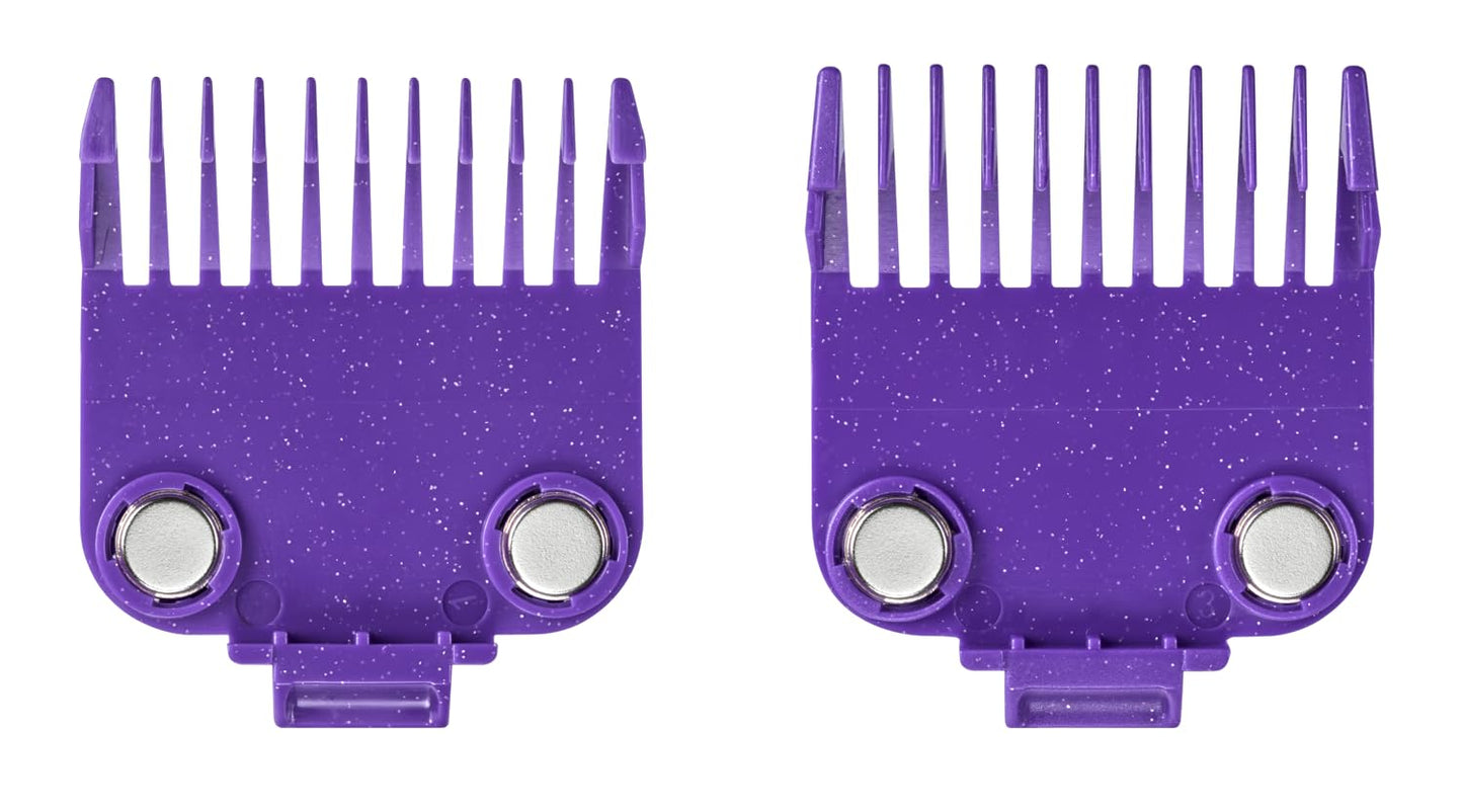 White Smoke Andis 561002 OG Master Dual Magnet Attachment Clipper Guard Set, 2-Pack, Purple
