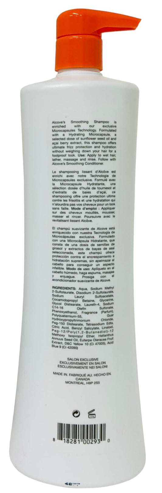 Light Gray Alcove Oligo Smoothing Shampoo 32 fl oz / 1 L