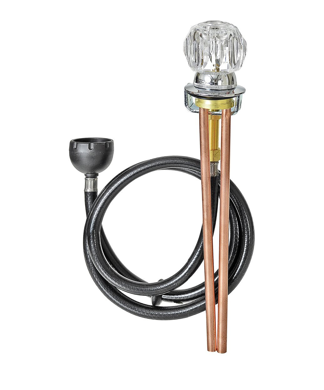 White Smoke Pibbs 562 Salon Shampoo Bowl Faucet Kit - Single-Handle Mixing Faucet with Hose Receiver Plate, Shampoo Hose & Hardware - Copper Water Lines, Delta Ball Handle - Fits Standard Wall-Hung Bowls, PIB-562
