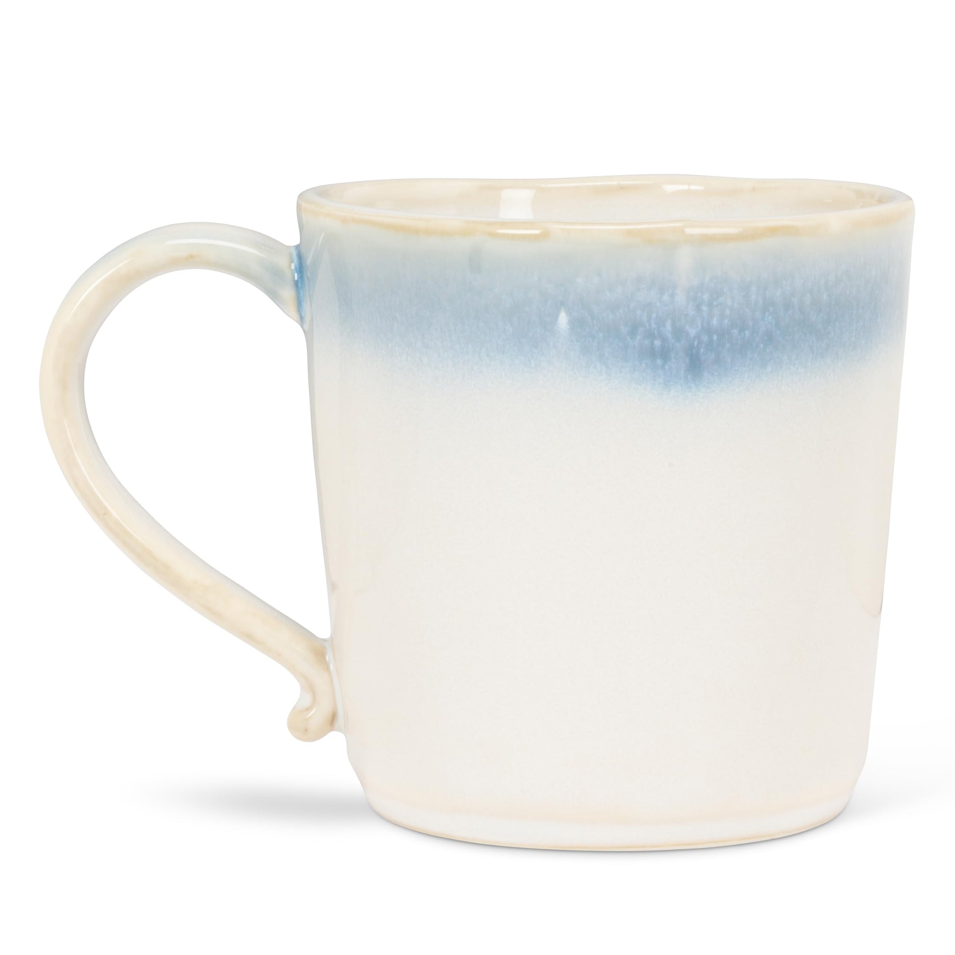 White Smoke Abbott Collection Alcove Ombre Taper Mug with Puffin - Stoneware, Ivory/Black, 4 inches H (12oz)