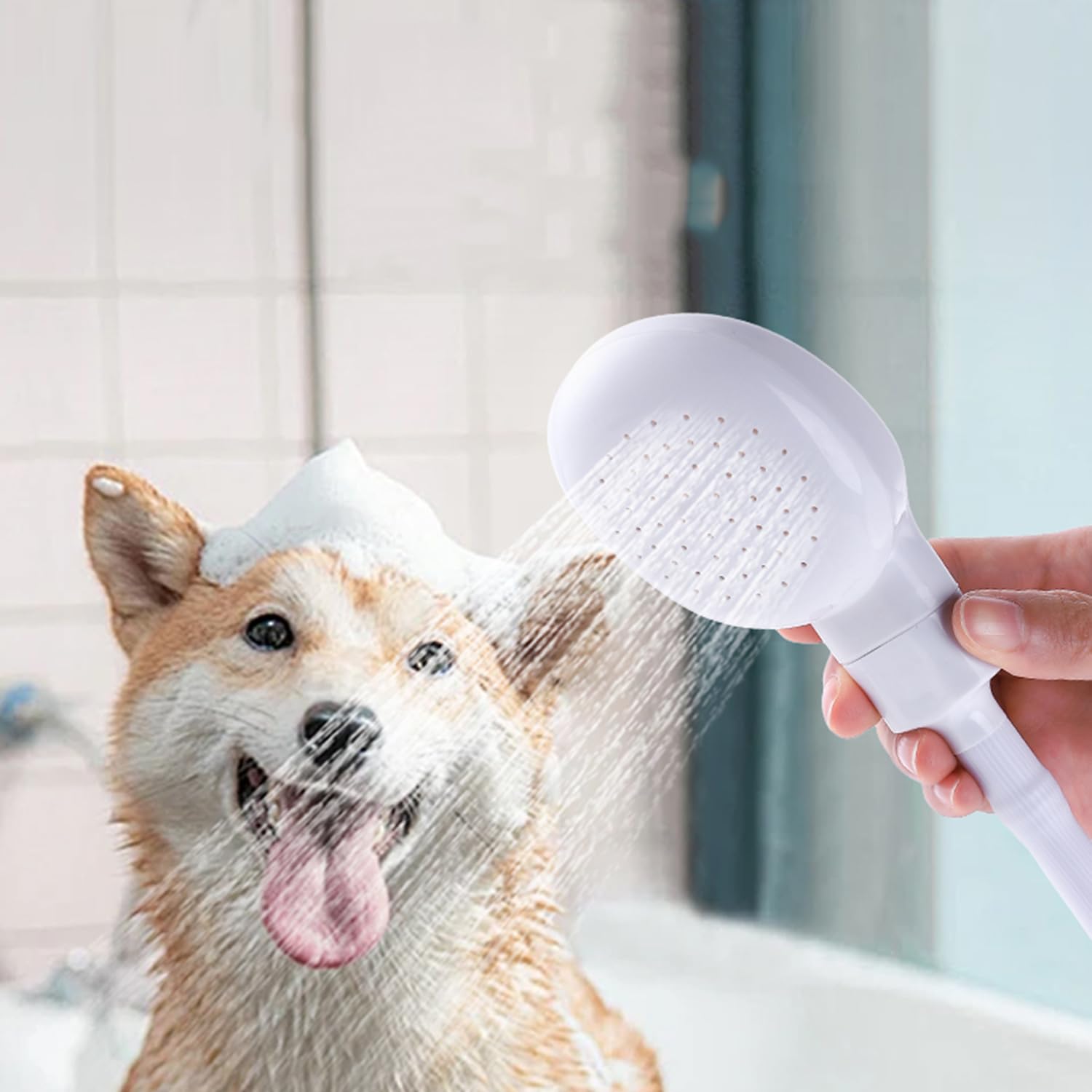 Light Gray Sink Spray Rubber Hose, Sink Hose Attachment for Faucet Portable Sink Hose Faucet Sprayer, Shampoo Sprayer Hose for Dog, Pets, Bathing Baby, Washing Hair, Rinsing Vegetables.