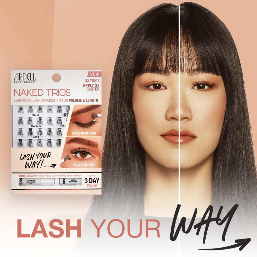 Tan Ardell Naked Lashes Trios Kit, 32 Trios, 1 pack