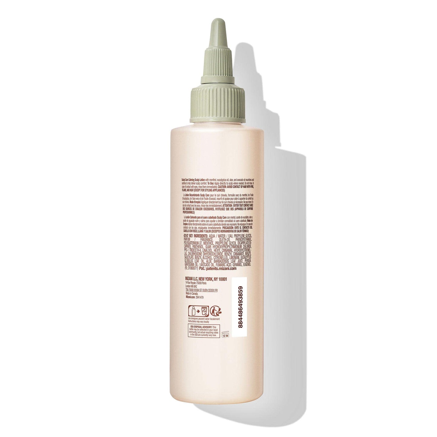 White Smoke Mizani Scalp Care Calming Scalp Lotion - Soothing Dandruff Treatment, Anti Flake, With Eucalpytus, Avocado Oil & Menthol, Silicone-Free, Paraben-Free