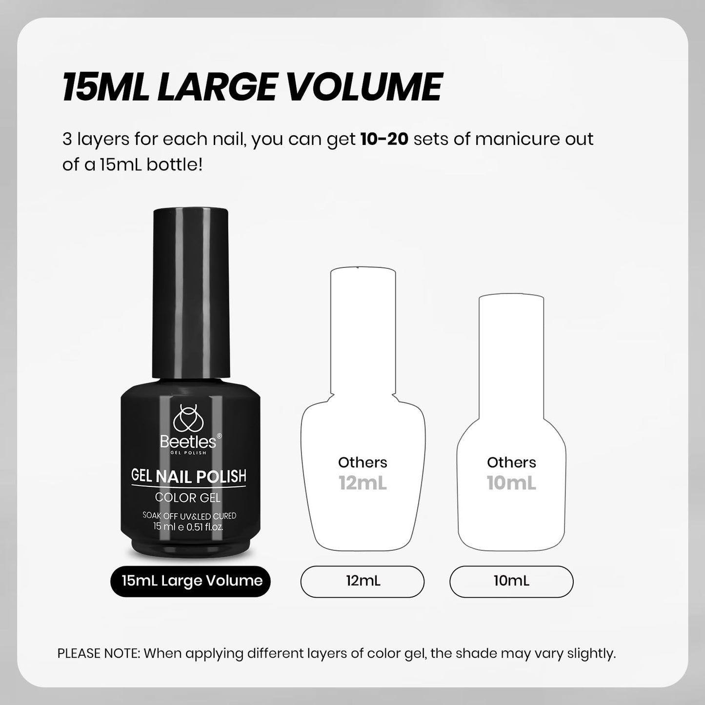 White Smoke Beetles Black White Gel Polish Set - 2 Pcs 15ml Full Size Black And White Colors Polish French Nails Soak Off Led Nails Art Manicure Salon Diy at Home