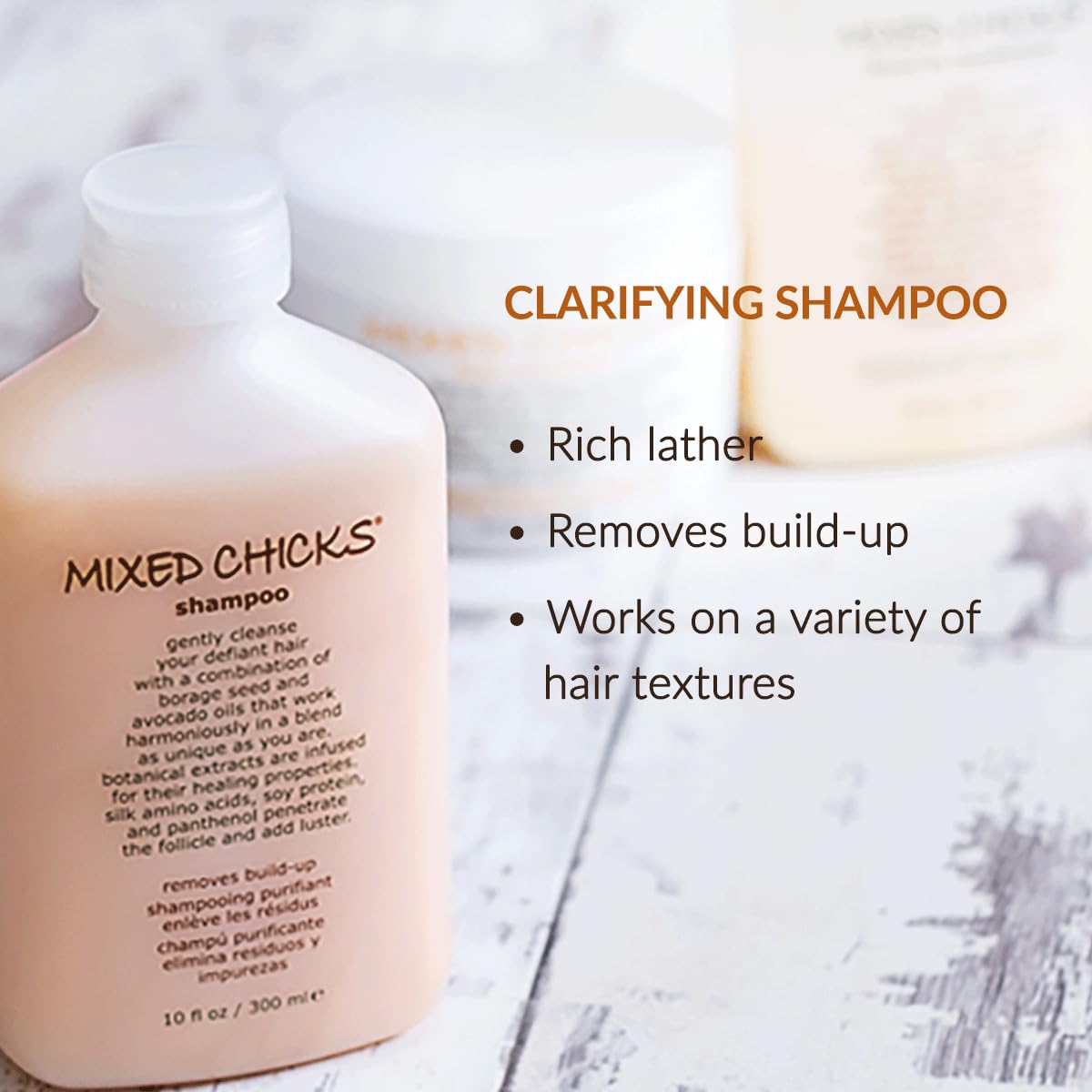 Lavender Mixed Chicks Quad Pack - Shampoo 10 fl. oz., Deep Conditioner, 8.0 fl. oz., Leave-In Conditioner, 10 fl. oz., Hair Silk, 1.7 fl. oz