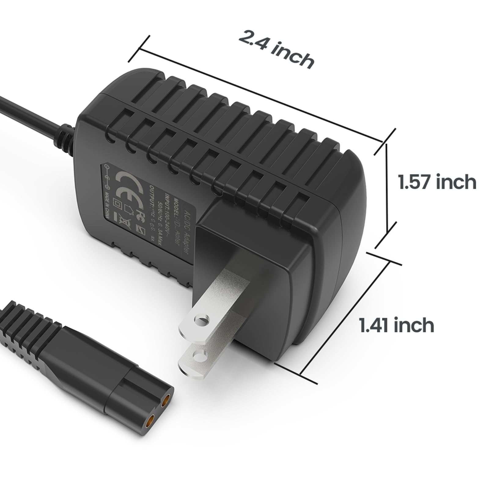 White Smoke Replacement for Andis 73000 Envy Li Cordless Clipper Charger Compatible with Andis 73102 73105 73106 73005 73010 73045 73060 73095 77511 73500 73035 Hair Trimmer Charging Cord Adapter