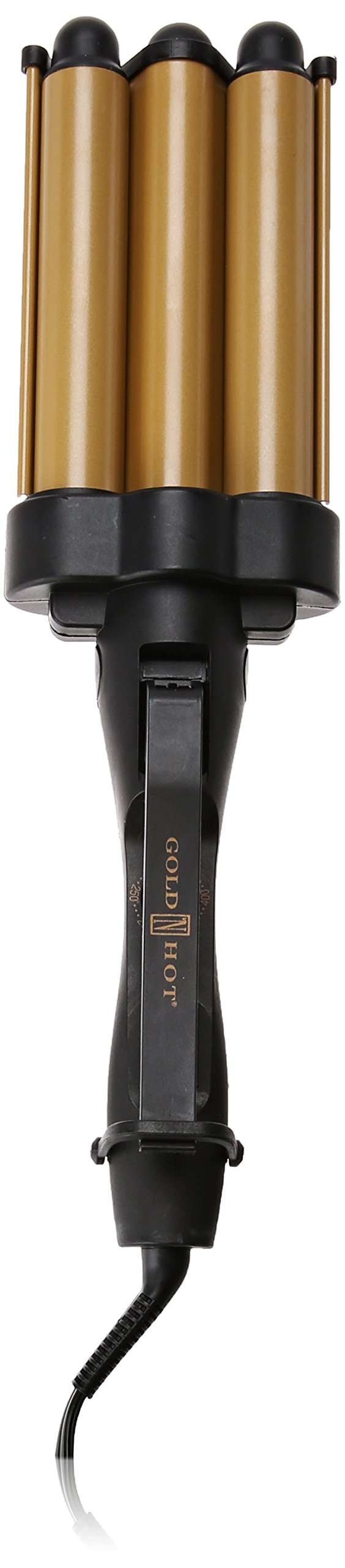 White Smoke Gold N' Hot GH3011 Jumbo Ceramic Triple Barrel Waver