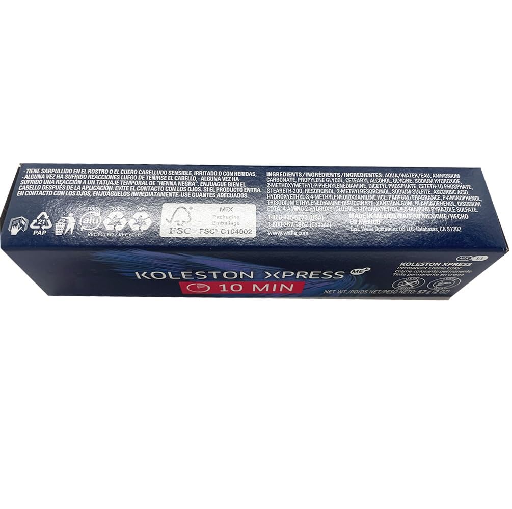 Light Slate Gray Koleston Xpress 7/1-7/A Medium Blonde Ash Permanent Hair Color | 10-Minute Gray Coverage and Goomee Scrunchie (Bundle)