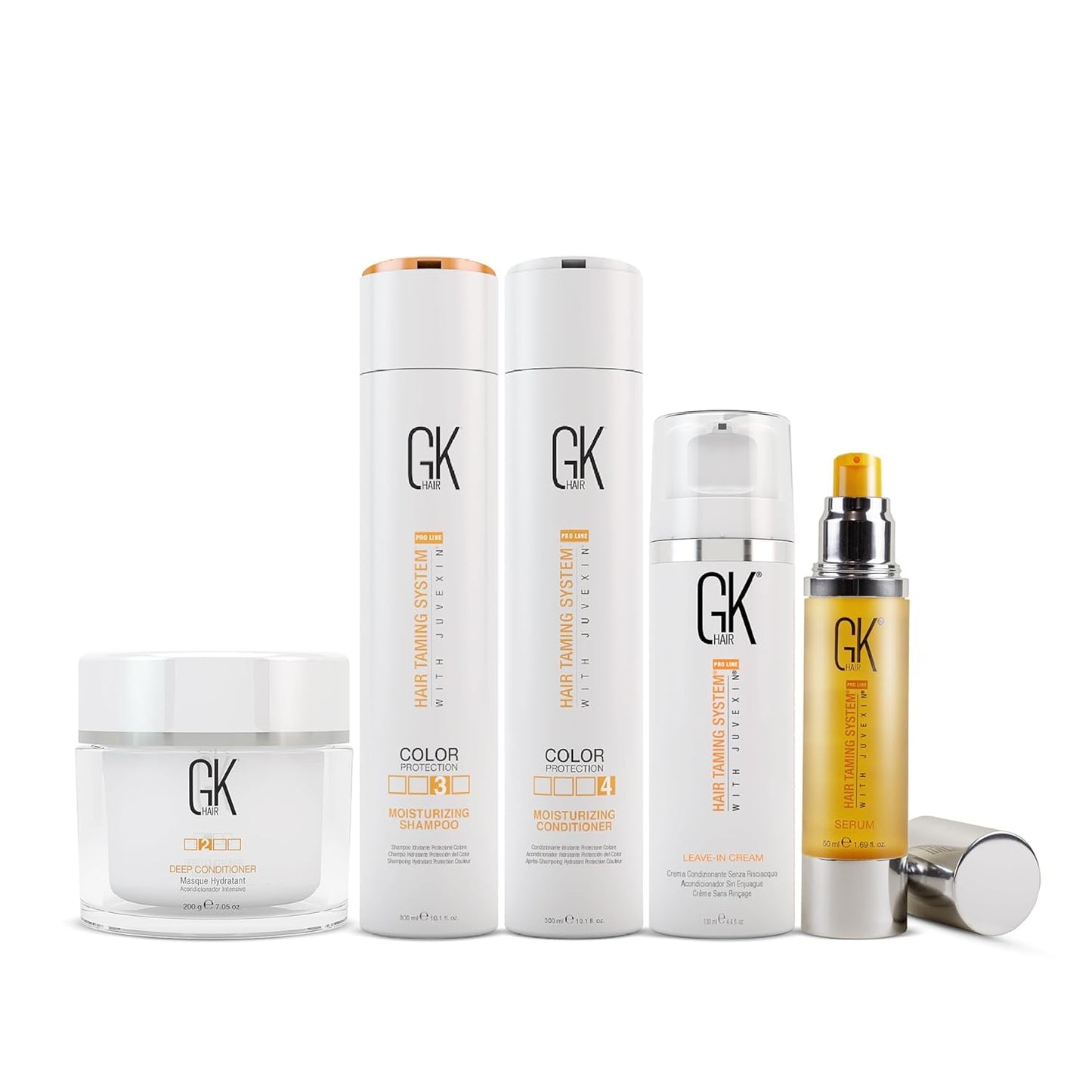 White Smoke GK HAIR Complete Hair Care Solution: Intense Hydration and Repair for Dry, Damaged, and Color-Treated Hair