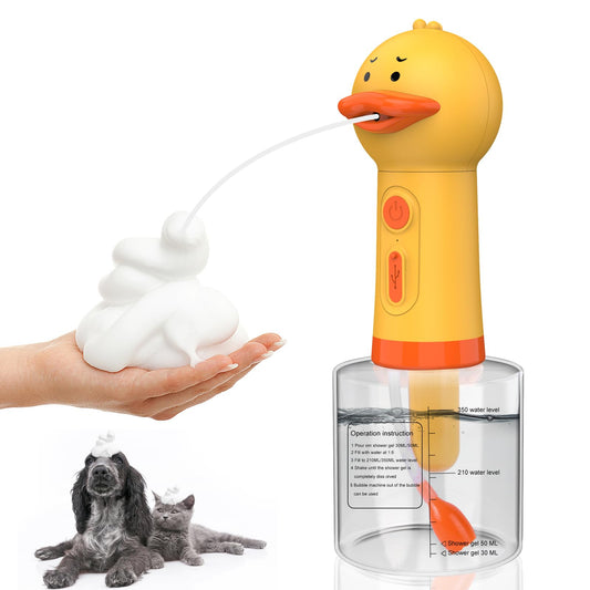 White Smoke Katoggy Electric Foaming Shampoo Dispenser for Dog and Cat Bathing, Rechargeable Soap Dispenser for Pet Bathing, Bathroom, Kitchen Sink, Toilet Cleaning