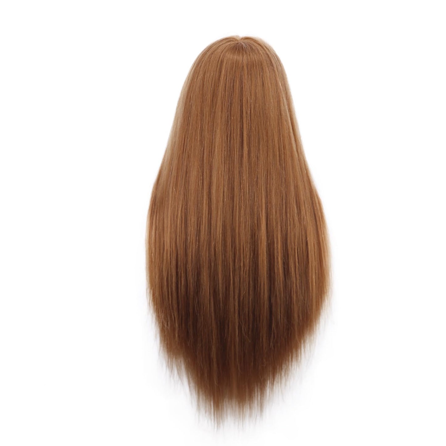 White Smoke Mannequin Head Human Hair, 80% Real Hair 26-28" Cosmetology Mannequin Head Hair Styling Hairdressing Practice Training Doll Heads with Clamp Holder and Tools (#27 Light Brown)