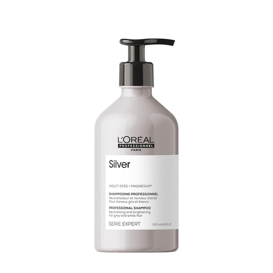 White Smoke L'Oréal Professionnel Paris Color Depositing Purple Shampoo - Neutralizes Unwanted Yellow Tones For Natural, Color-Treated or Bleached, White & Blonde Hair