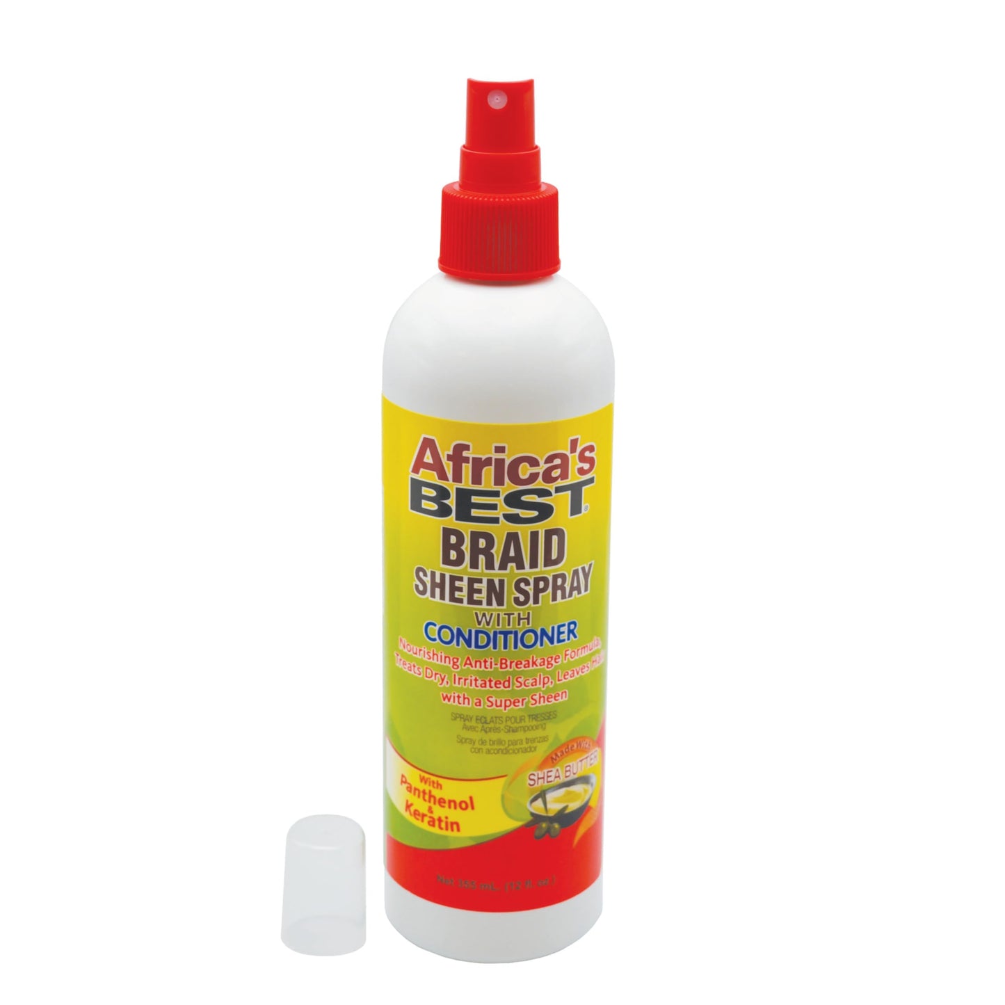 White Smoke Africa's Best Braid Sheen Spray With Conditioner, 12 Ounce, Green, 1-102-12-1243-01