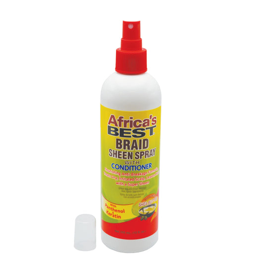 White Smoke Africa's Best Braid Sheen Spray With Conditioner, 12 Ounce, Green, 1-102-12-1243-01