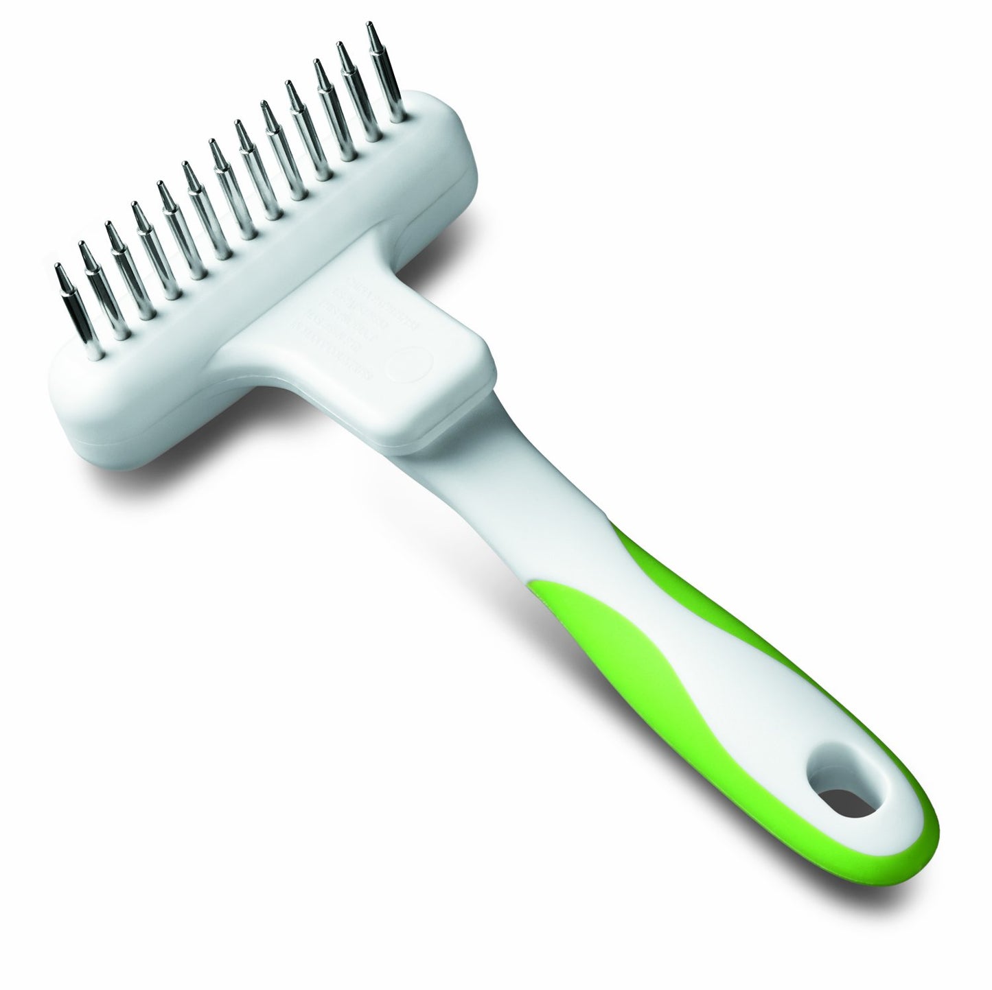 White Smoke Andis 65735 Flexible Single Row Dog Brush - Removes Unwanted Shedding Hair with 360 Rotating or 13 Long Teeth - Promotes Healthy Skin & Glowing Coat - Ideal for Small to Medium Dogs - White