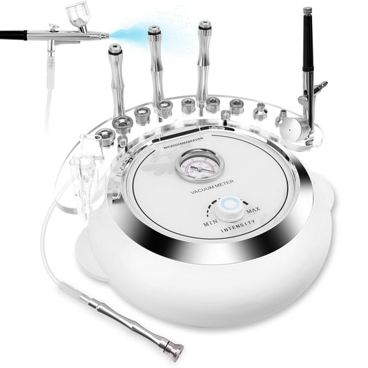 White Smoke 3 in 1 Diamond Machine, TopDirect Facial Skin Care Salon Equipment Beauty Device with Spray Gun (Strong Suction Power: 65-68cmhg)