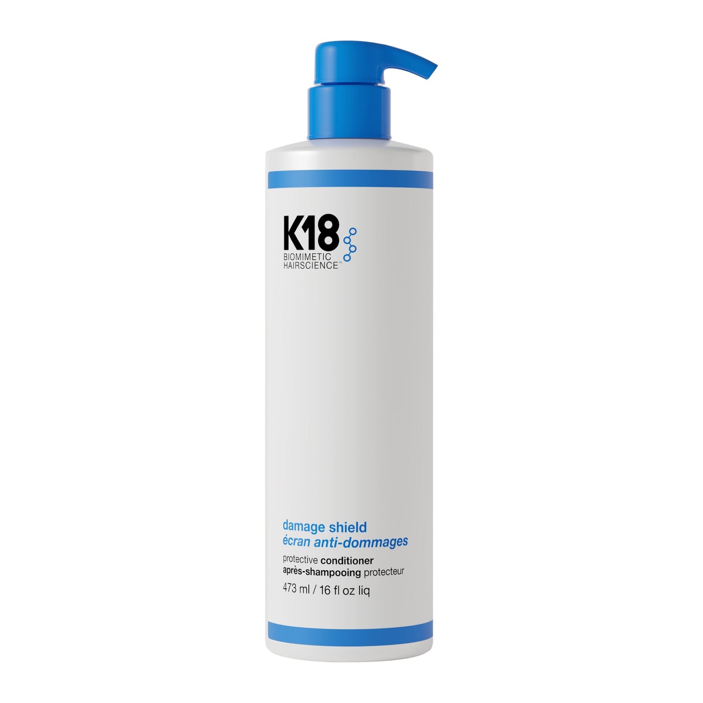 Gray K18 Damage Shield Protective Conditioner, Protects Hair from Daily Damage, Improves Strength & Shine, 16 Fl Oz