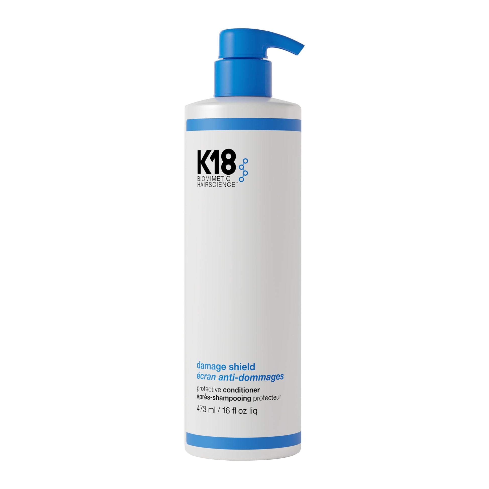 Gray K18 Damage Shield Protective Conditioner, Protects Hair from Daily Damage, Improves Strength & Shine, 16 Fl Oz