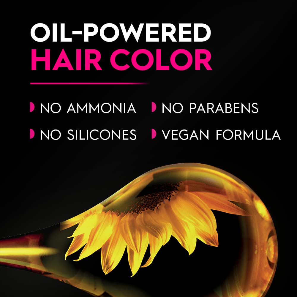 Black Garnier Olia Hair Color, Ammonia-Free Permanent Hair Dye, Oil-Powered Formula for 100% Gray Coverage and 3x Shinier Hair, Vegan & Cruelty Free, 6.0 Light Brown, 1 Count