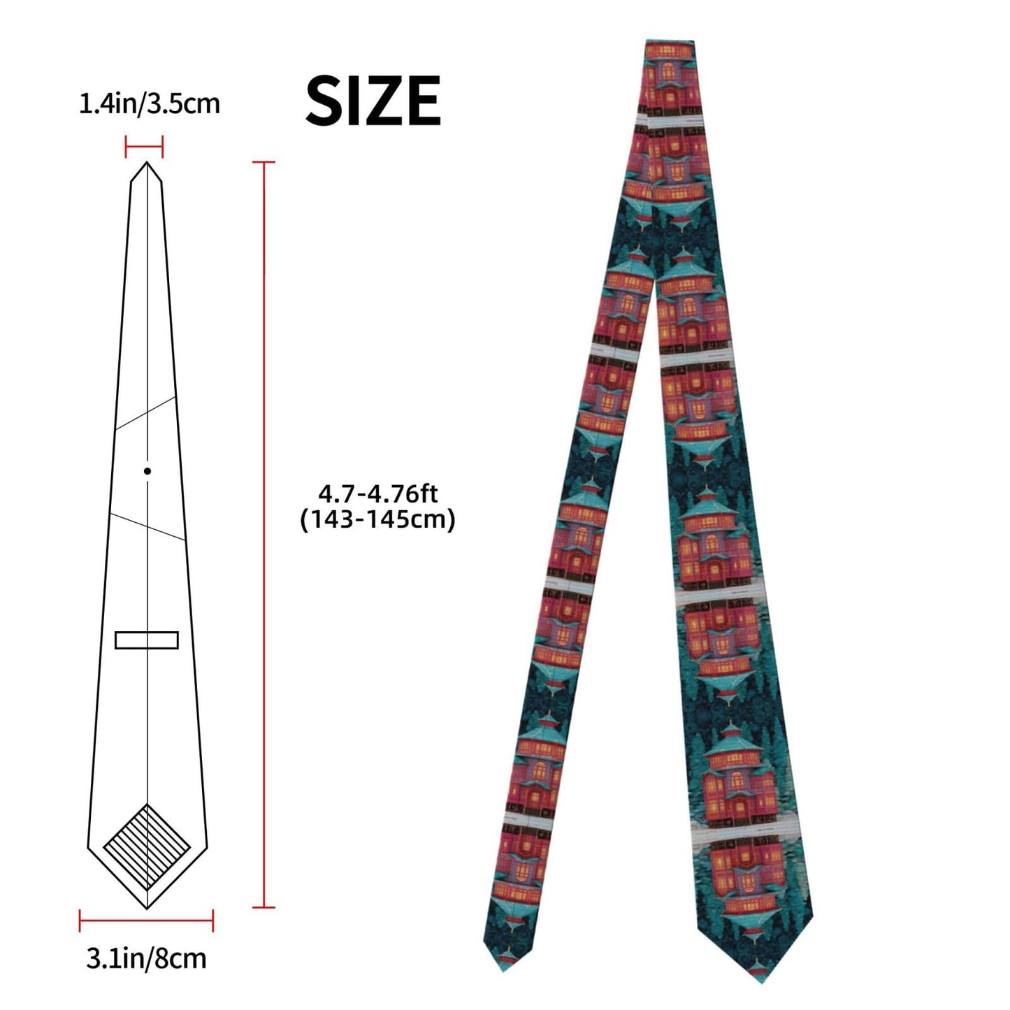 White Smoke JZMTY Enchanted Alcove Men's Necktie with Anti-Floating Buckle Design Soft Wrinkle-Resistant Various Formal Occasions