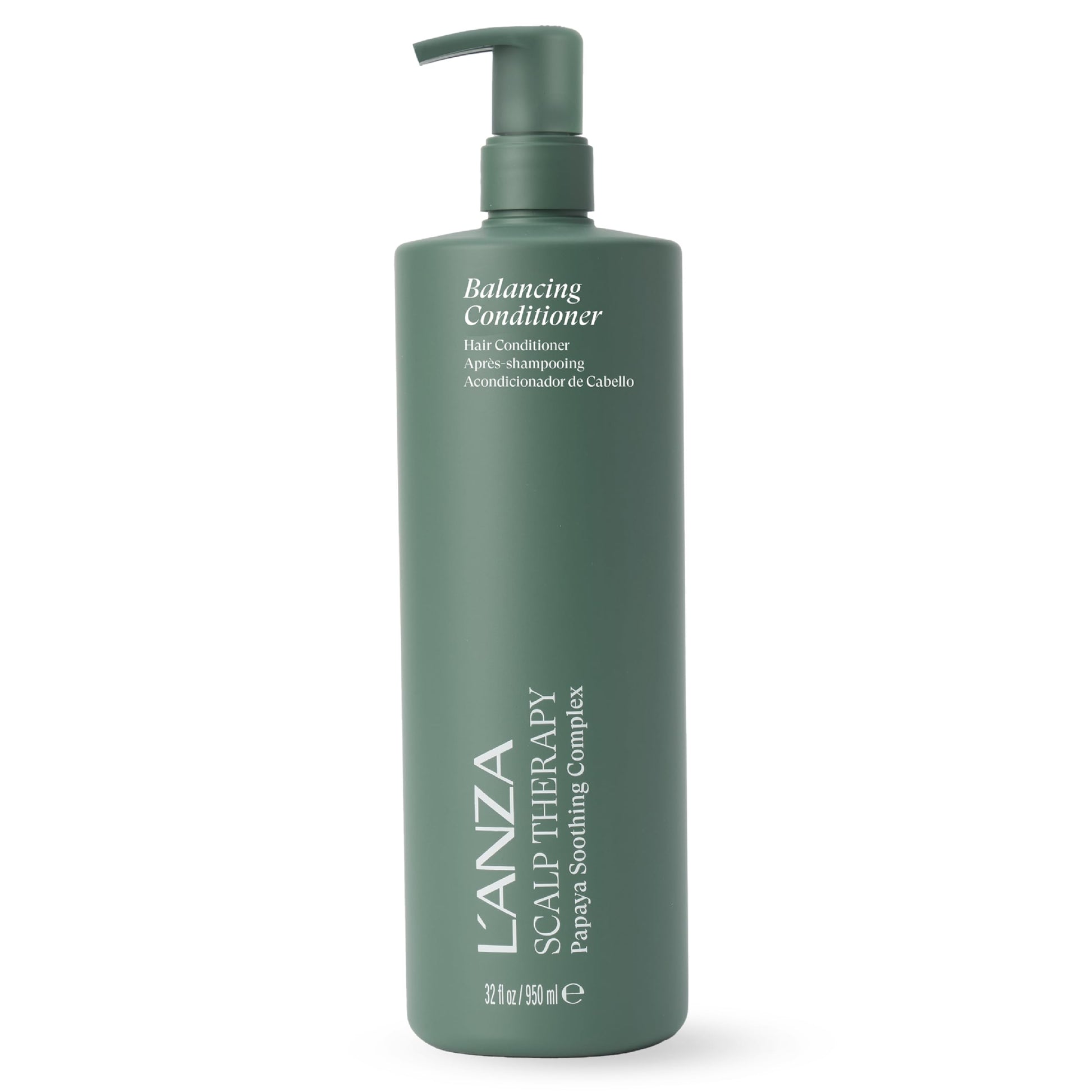 White Smoke L'ANZA Scalp Therapy Balancing Conditioner For Oily Hair & Sensitive Scalps, Soothes Dryness, Moisturizing, Removes Buildup, Anti-Flake Treatment for Hair Growth, Color Safe Sulfate Free (32 Fl Oz)