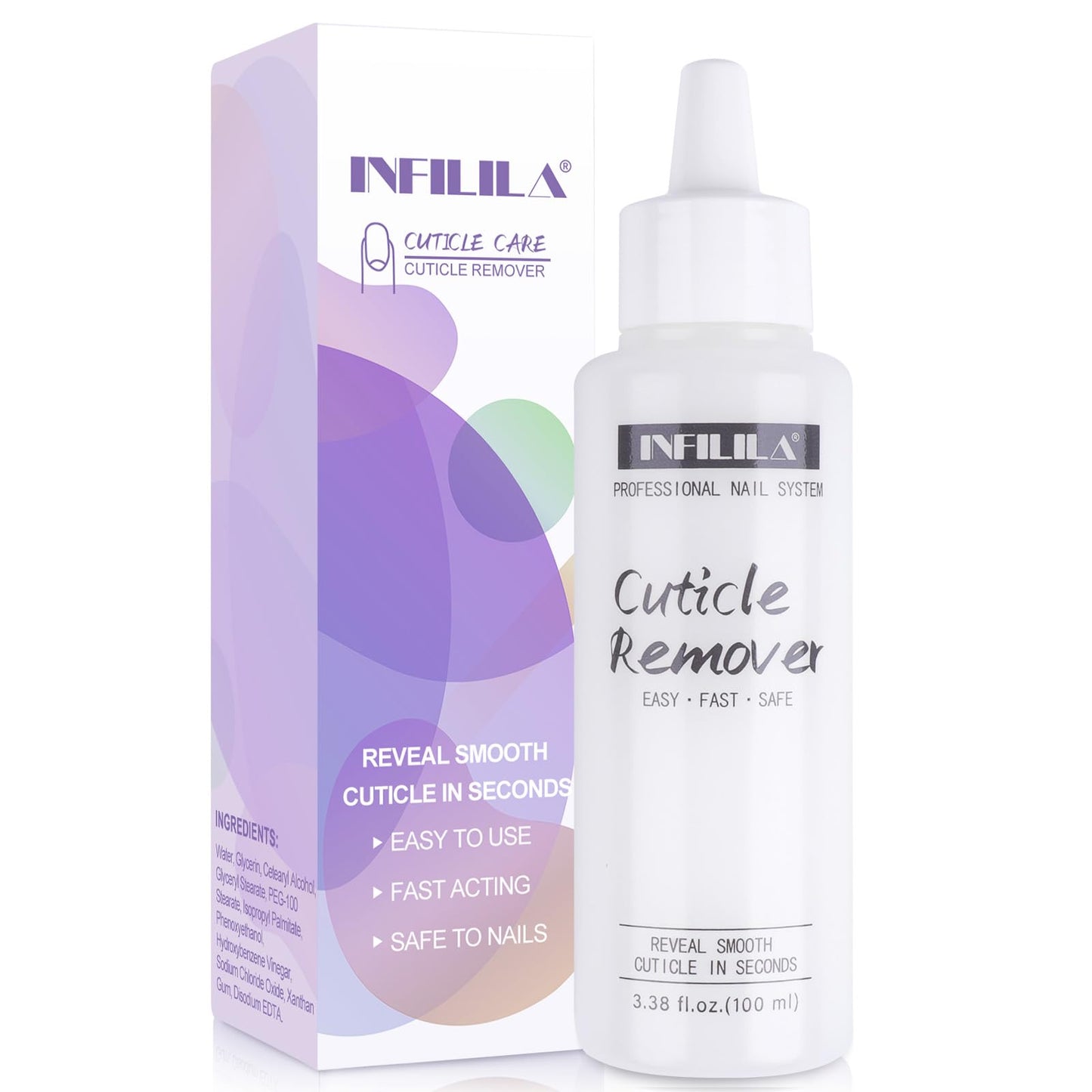White Smoke NXJ INFILILA Cuticle Softener, Instant Cuticle Remover Liquid for Hand, Foot & Nail Care, Salon Quality Professional Instant Softener Cream for Manicure & Pedicure Use