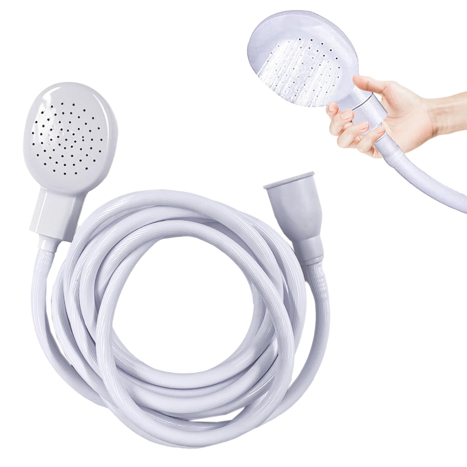 White Smoke CaoXiong 13.12ft/4m Sink Spray Hose, Portable Shampoo Sprayer, Handheld Sink Spray Shower Head Spray Hose for Bathing Baby, Pets, Washing Hair, Rinsing Vegetables, Utility Sink