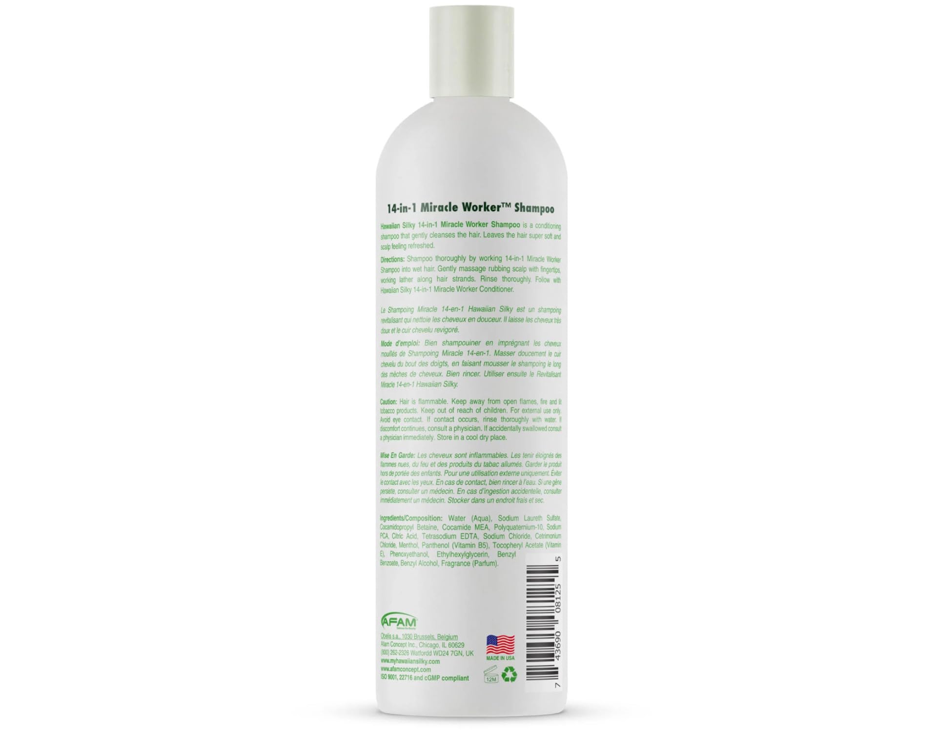 Light Gray Hawaiian Silky 14 in 1 Miracle Worker Shampoo, 16 Oz.