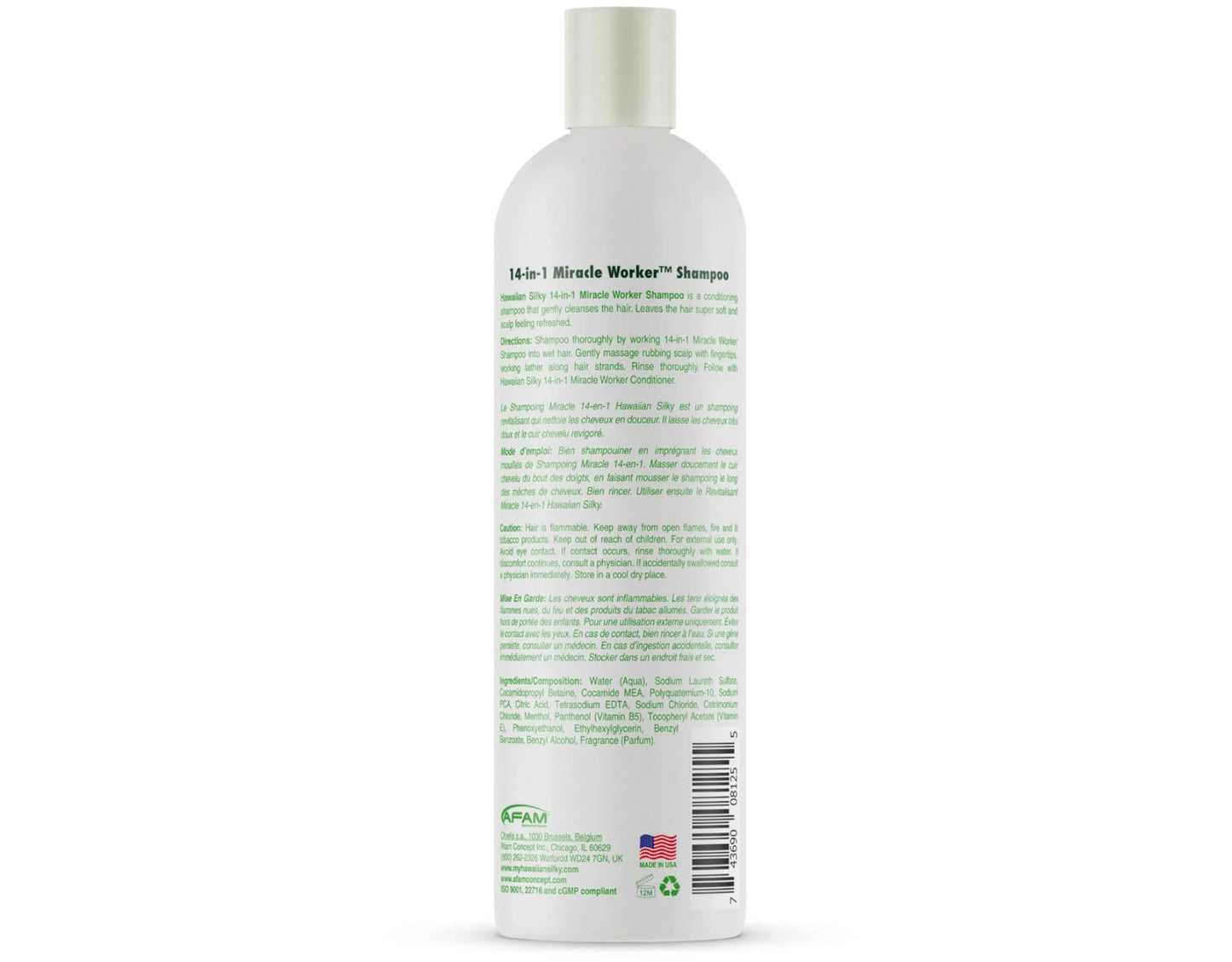 Light Gray Hawaiian Silky 14-in-1 Miracle Worker Hair Care Set, Shampoo, Conditioner and Activator Spray, 16 Fl Oz Each