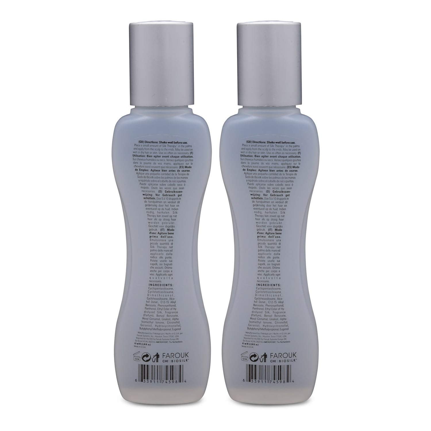 Dark Gray Biosilk Silk Therapy Cure, 2.26 oz (Pack of 2)