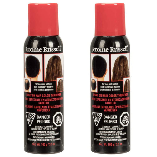 White Smoke Jerome Russell Spray On Hair Color Thickener, Silver/Gray - Instant Root Touch Up Hairs Color Spray & Thinning Hair Cover Up & Bald Spots, 3.5 oz, 2 Pack
