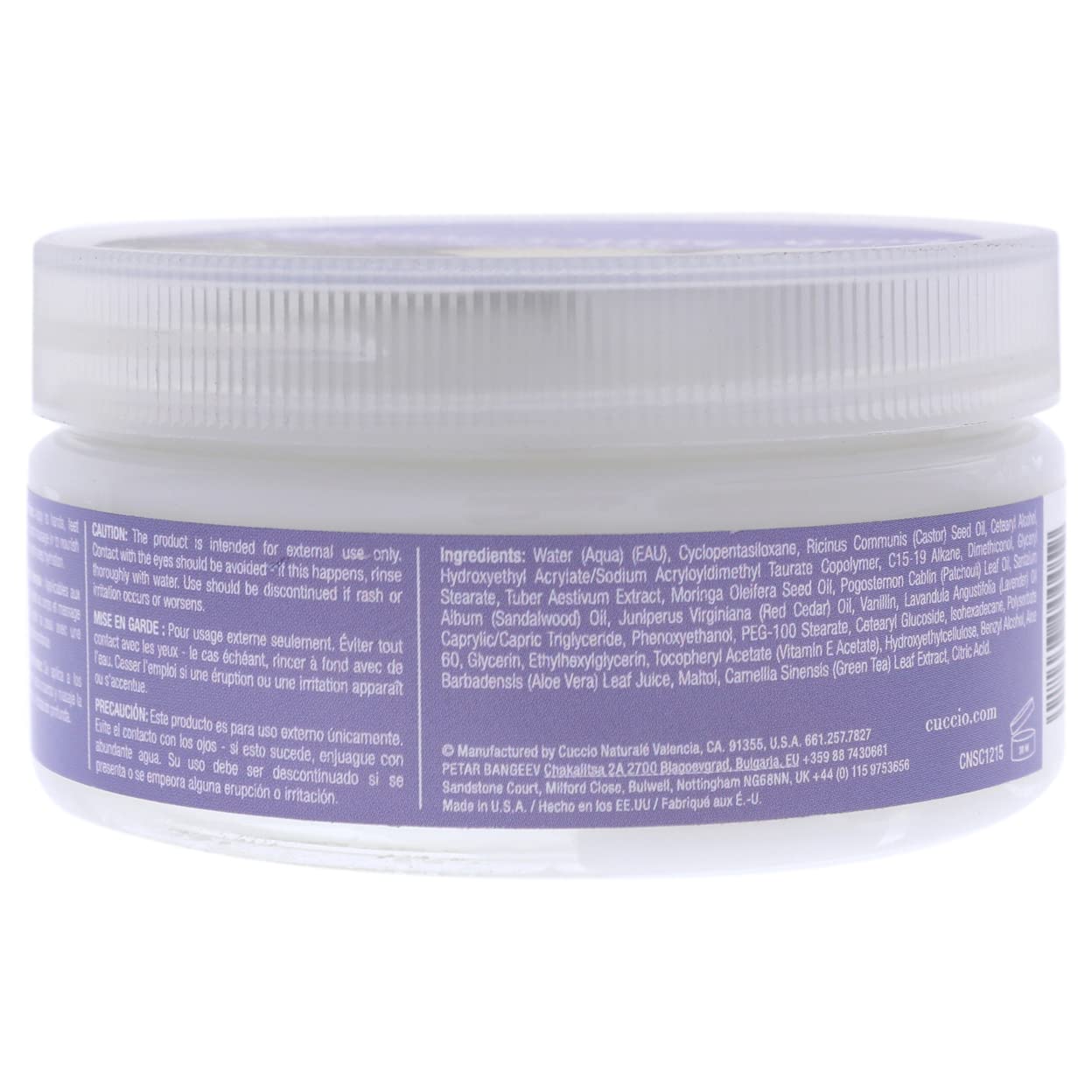 Gray Cuccio Naturale White Truffle Body Souffle - Moringa and Patchouli, 8 Ounce - Luxurious Hydrating Body Cream - Moisturizer for Smooth and Radiant Skin