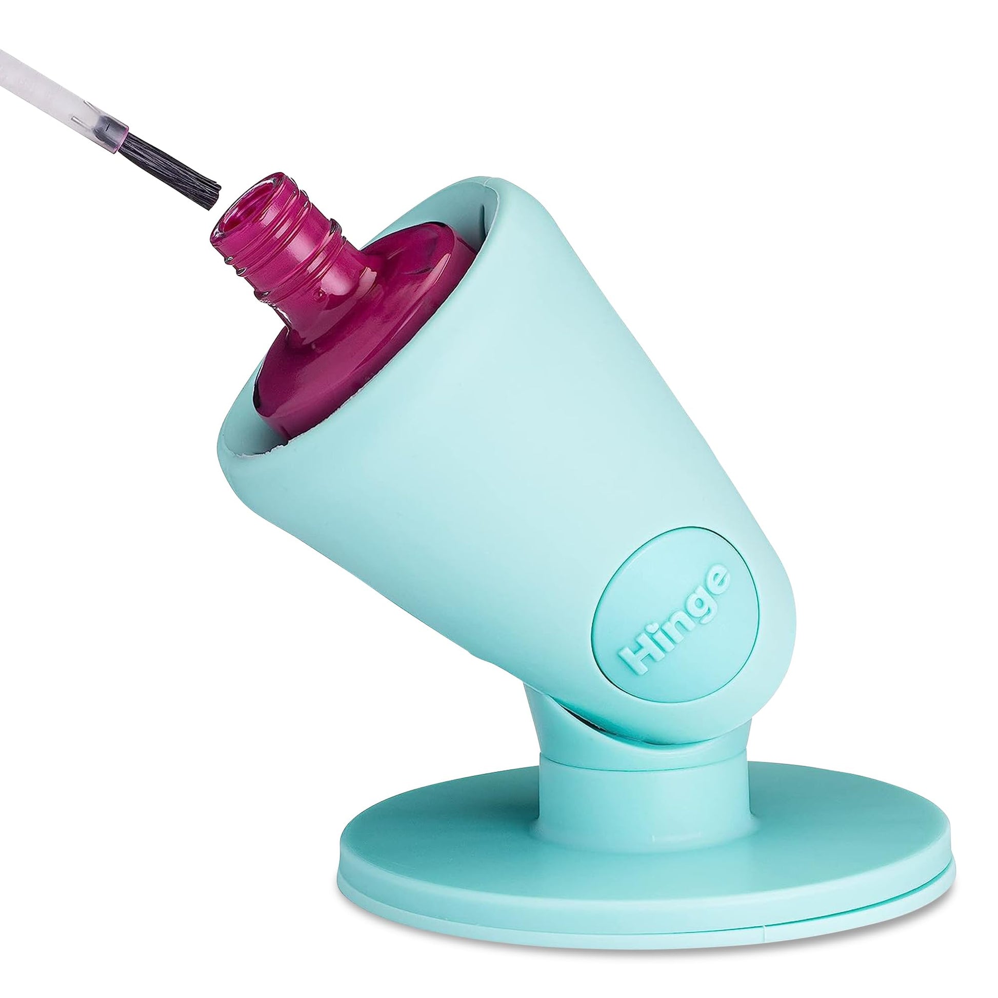 White Smoke tweexy Hinge Untippable Nail Polish Bottle Holder | Anti-Spill Nail Polish Holder Stand, Tilted, IntelliStick Airlock Suction | Fingernail Painting, Nail Art Tools | Nail Polish Accessories (Zen Green)