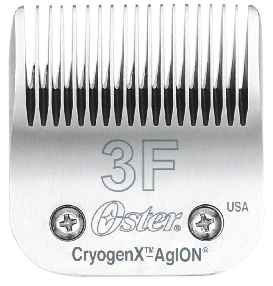 White Smoke Oster Professional Pet & Dog Grooming Blades - Size 3F Cryogen-X Clipper - Compatable with all Oster Detachable Blade Clippers - Long-lasting, High-Carbon Steel & Ultra-Sharp