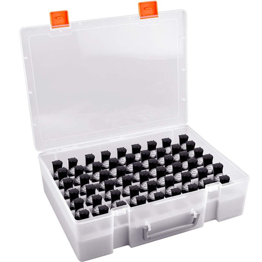 White Smoke ALCYON 54-Bottle Nail Polish Organizer Case - Professional Clear Storage Box with Shockproof Sponge Foam - Secure Travel Bag for Beetles, for Essie - Prevents Glass Breakage Organized (Grey, For 54)