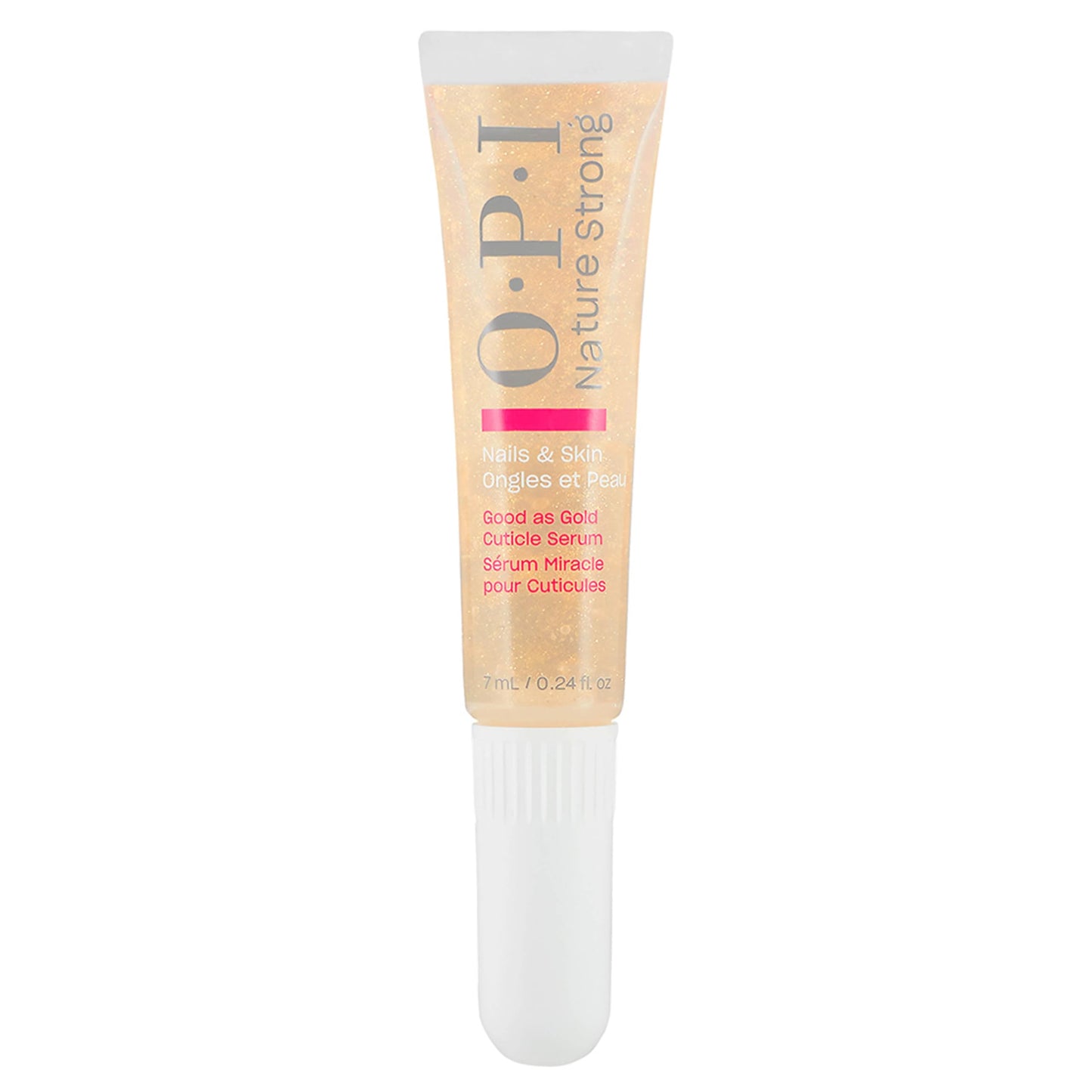 White Smoke OPI Nature Strong Nails & Skin - Good as Gold Cuticle Serum | Hydrating Gel Serum to Soften & Sooth Cuticles On-The-Go | Enriched with Skin-Smoothing Emollients | 0.24 Fl Oz | 7 mL