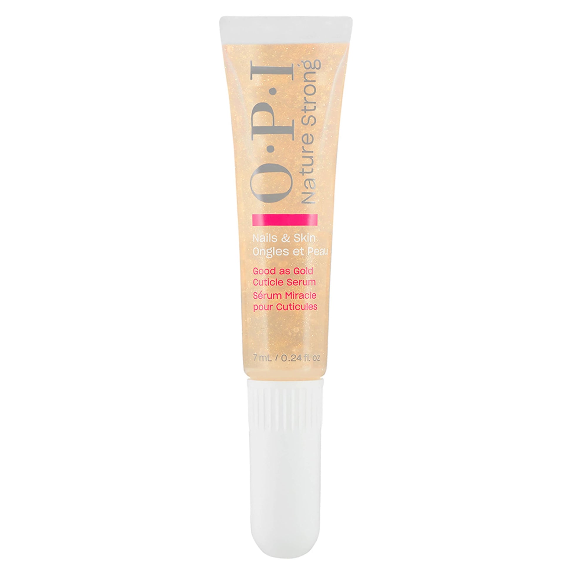 White Smoke OPI Nature Strong Nails & Skin - Good as Gold Cuticle Serum | Hydrating Gel Serum to Soften & Sooth Cuticles On-The-Go | Enriched with Skin-Smoothing Emollients | 0.24 Fl Oz | 7 mL