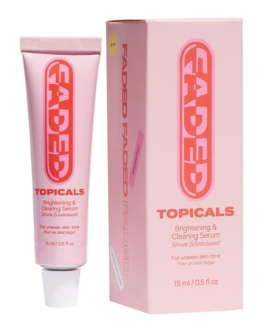 White Smoke Topicals Faded Brightening and Clearing Serum | Reduces Discoloration, Post-Blemish Marks, Scars and Spots | Contains Kojic Acid and Niacinamide | Dermatologist-tested, Vegan, Cruelty-Free (0.5 Fl Oz)