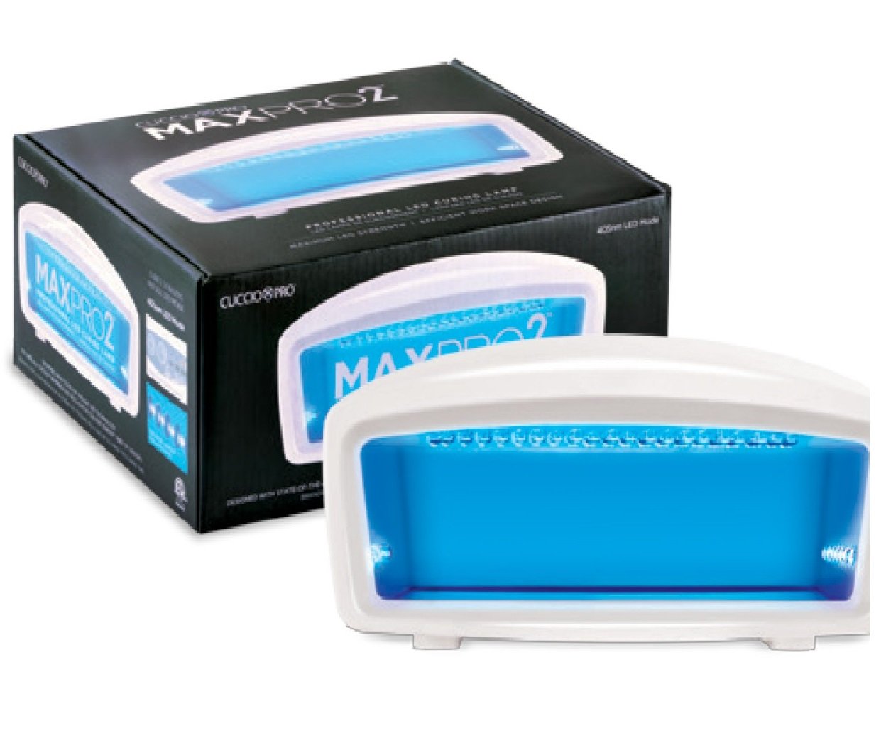 White Smoke Cuccio Max Pro 2 LED Curing Lamp Professional 5 Finger Veneer LED UV Gel 110 WATT