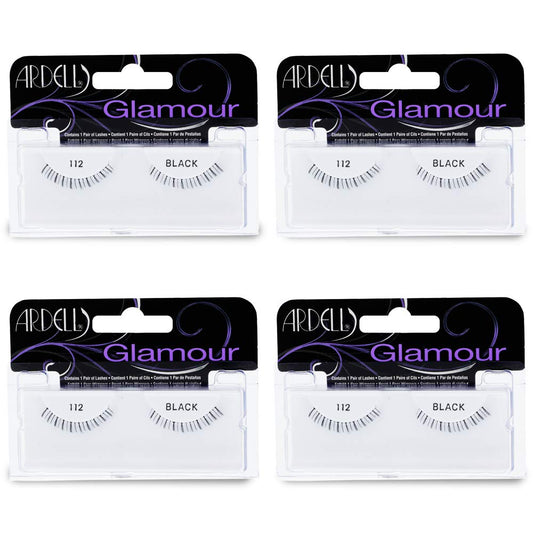 White Smoke Ardell False Eyelashes Glamour Strip Lashes 112 Black (Lower Lash) 4 Pack
