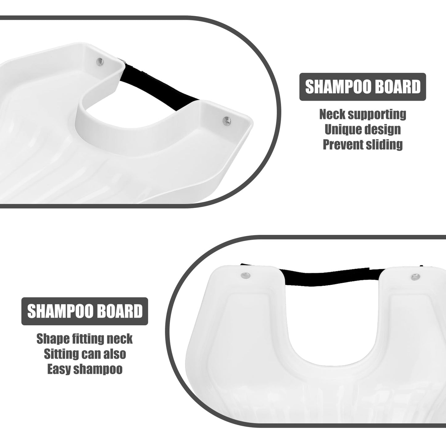 White Smoke STYLANCE Portable Hair Washing Tray, Shampoo Bowl for Sink for Home, Washing Hair, Cutting Hair, Home, Bed (White)