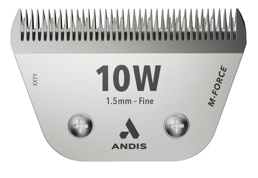 Gray Andis 563653 10W ultraEDGE M-Force Replacement Wide Blade, Professional Groomers, Magnetic Blade Tension, Dog and Pet Grooming, Steel