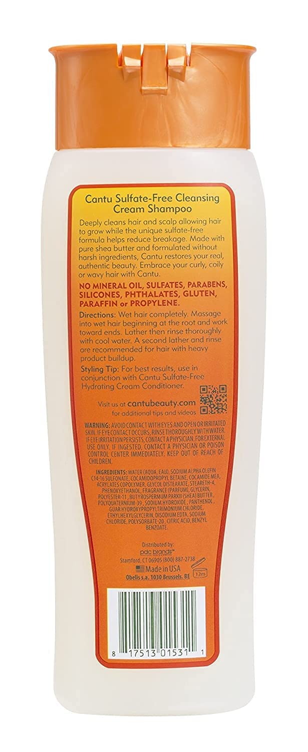 Chocolate Cantu Sulfate-Free Cleansing Cream Shampoo 2-pack, 27 Total Fl Oz. Embrace your curly, coily, or wavy hair.