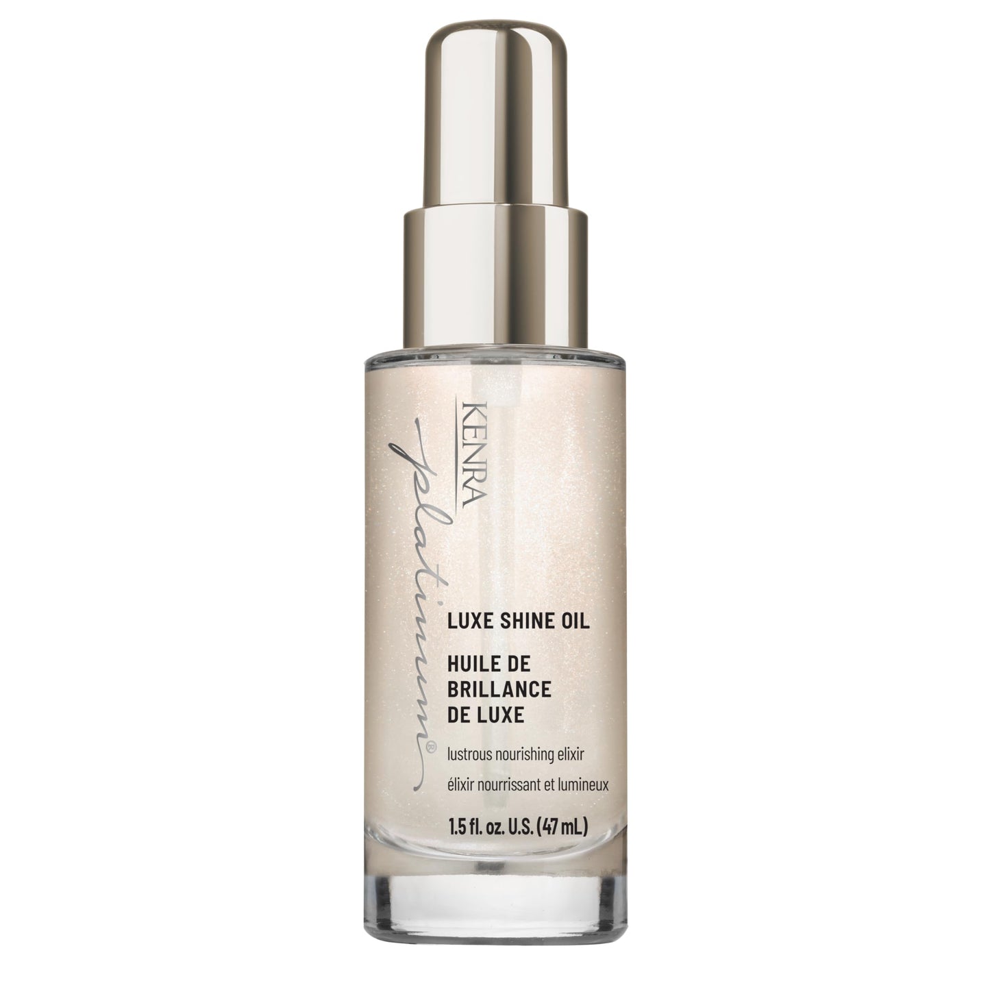 White Smoke Kenra Platinum Luxe Shine Oil | Strengthens, Softens & Smooths Hair | Thermal Protection Up To 450F | Humidity Protection | Controls Frizz | 1.5 fl. Oz
