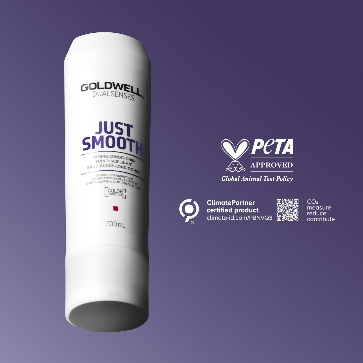 Dark Slate Blue Goldwell Dualsenses Just Smooth Taming Anti-Frizz & Humidity Control Conditioner 1L