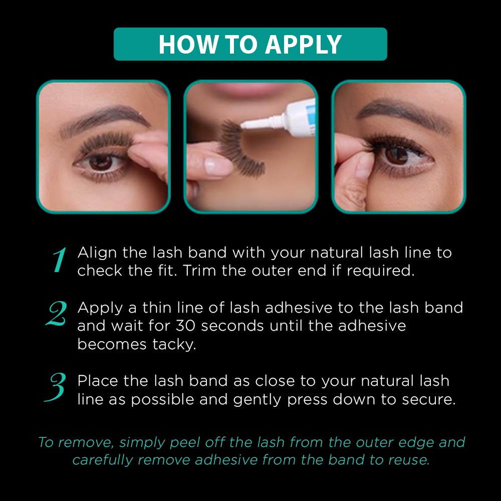 Black Ardell False Eyelashes Demi 101 - Black, Full Volume, Rounded Strip Wispy Lashes for a Natural Look, 4 Pack