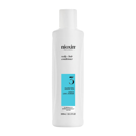 Lavender Nioxin System 3 Scalp + Hair Conditioner | For Colored or Damaged Hair with Light Thinning | With Niacinamide and Biotin | 10.1 Fl oz.