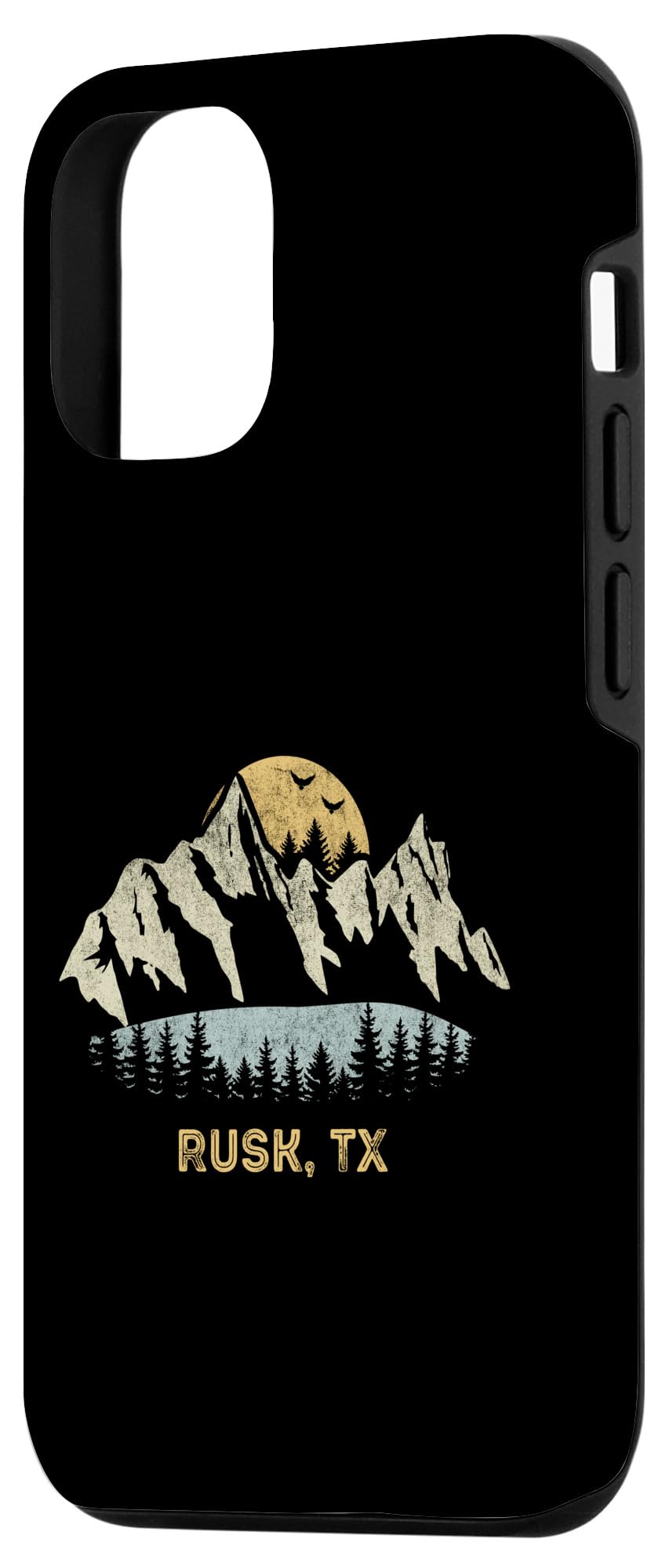 Black iPhone 15 Pro Rusk Texas Mountain Sunset Sunrise TX Case