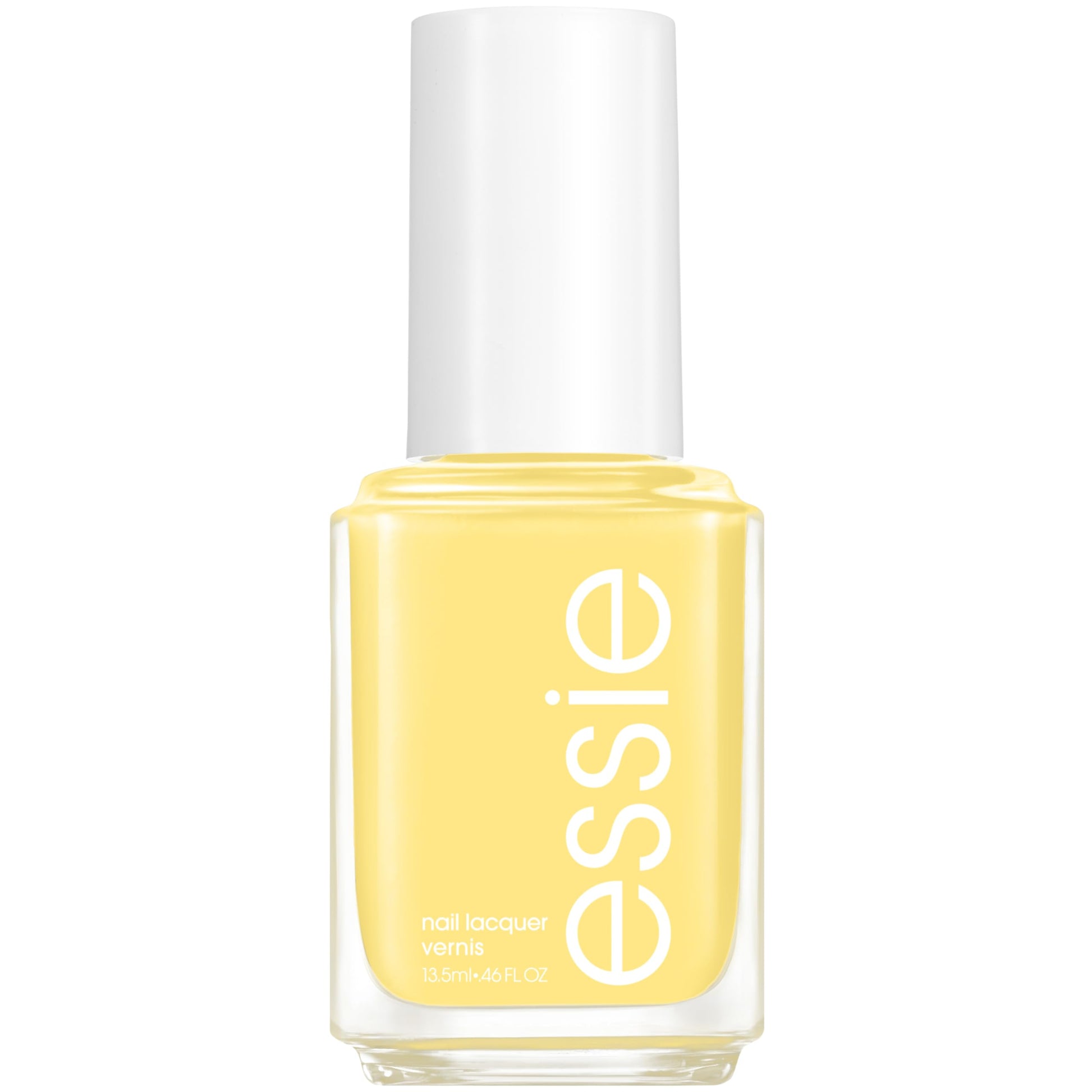 White Smoke essie Nail Polish, Salon-Quality Yellow Nail Polish, Vegan, meditation haven, 0.46 fl oz